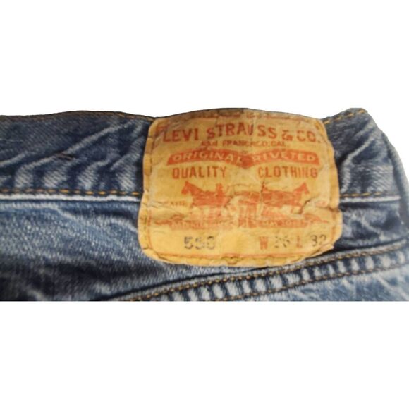 Levis 559 Mens Relaxed Fit Straight Leg Jeans Medium Wash Cotton - Picture 5 of 7